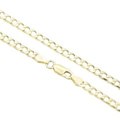 Náramek očka 4mm stříbro 925/1000 pozlacené